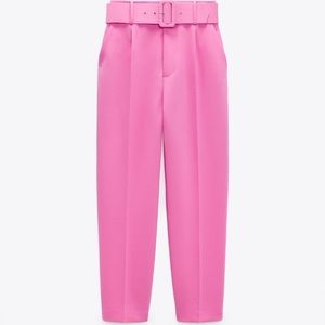 Zara Belt Pants Pink size M